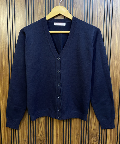 Navy  Blue Knit Cardigan