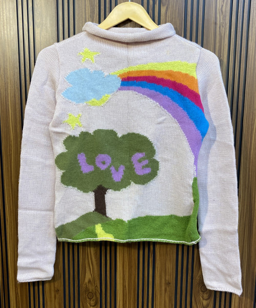 Printed Winter  Knit Pullover