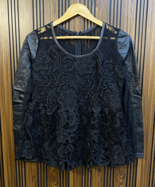 Black Net Pre Winter Top