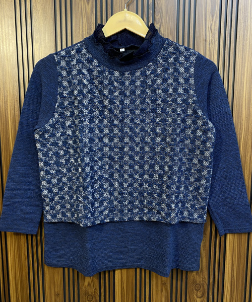 Navy Blue Winter  Top