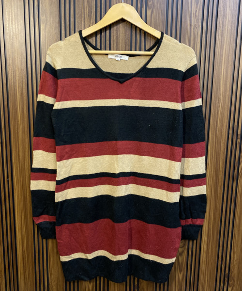 Maroon  With Black Pre Winter Top