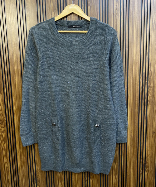 Grey Long Winter Top