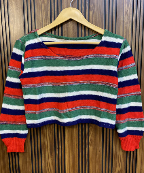 Red With Green Winter Top