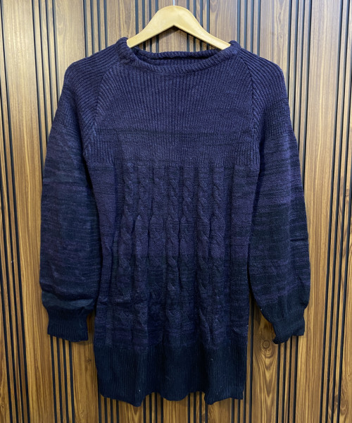 Navy  Blue Long Top For Women