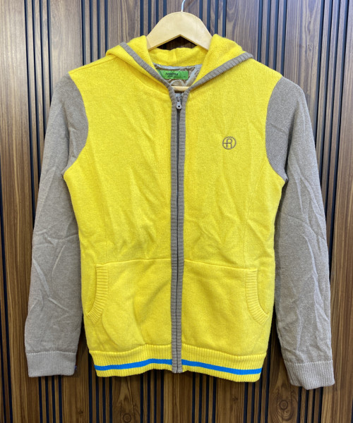 Yellow  Winter Knitted Zipper