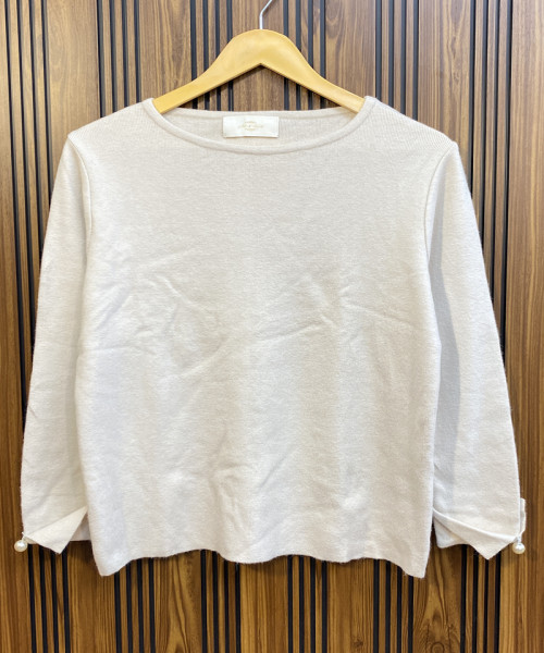 Off  White Winter Knit Pullover