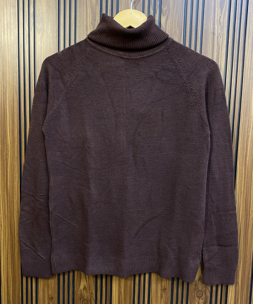 Dark  Brown  Winter Knitted Pullover